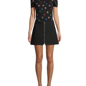 NWOT ALICE AND OLIVIA RILEY FRON ZIP SKIRT